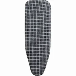 110*34 cm Snørebånds strygebrætbetræk Komfortabelt Universal Bomuldsbetræk Pletbestandigt Tykt Beskyttende Brænding Dark Blue Plaid