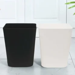 1,6 gallon affaldskurv, 2-pak små skraldespande til badeværelse, køkkenbordplade under vask, hvid og sort
