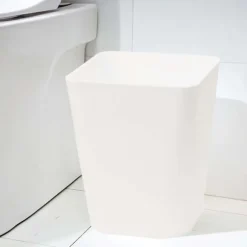 1,6 gallon affaldskurv, 2-pak små skraldespande til badeværelse, køkkenbordplade under vask, hvid og sort