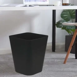 1,6 gallon affaldskurv, 2-pak små skraldespande til badeværelse, køkkenbordplade under vask, hvid og sort