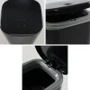 0,5 Gallon Lille Bordplade Skraldespand, Mini Skrivebordsskraldespand med Trykknap, Sort