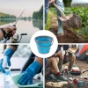 10 liters Sammenklappelig Multi-anvendelig Bærbar Rengørings-, Fiske- og Camping Silikonespand, Pladsbesparende Design til Hjem og Udendørs - Kan flades ud til 5 cm | Fyndiq