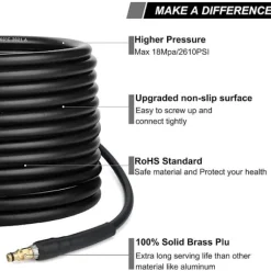 10 m udskiftningsslange kompatibel med højtryksrenser til Karcher K-serien K2, K3, K4, K5, K7, lynkobling af kliktype... (10)