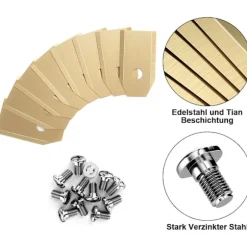 30 pack Titanium Blade for Husqvarna Automower, Gardena, Meec Gold one size