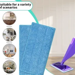 6 Pak Mikrofiber Spray (Blå), Swiffer WetJet Støv Rengøring Mop Pude