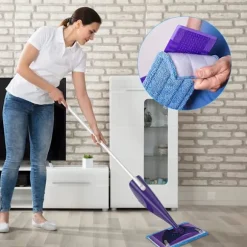 6 Pak Mikrofiber Spray (Blå), Swiffer WetJet Støv Rengøring Mop Pude