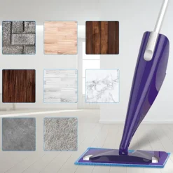 6 Pak Mikrofiber Spray (Blå), Swiffer WetJet Støv Rengøring Mop Pude