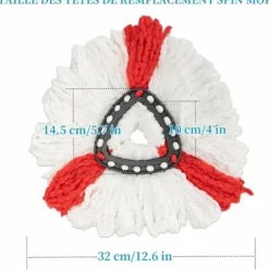 3 pakke (rød) af refill kost til vileda moppe kompatibel vileda 2in1 moppe Turbo4 ---