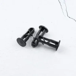 3 Par Hængselbolte Hængselstifter Til Skraldespands Låg Passer Til 240/120/100/60l Udendørs Affaldsspande, 65mm X 18mm, Sort Plastik