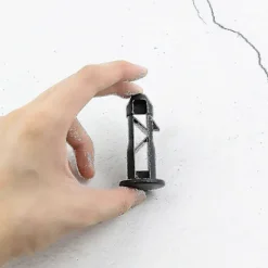 3 par hængselbolte hængselstifter til skraldespands låg, passer til 240/120/100/60l udendørs skraldespande, 65mm X 18mm, sort plastik [DB]