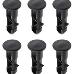 3 Par Hængselbolte Hængselstifter Til Skraldespande Låg Passer 240/120/100/60l Udendørs Skraldespande, 65mm X 18mm, Sort Plast.x