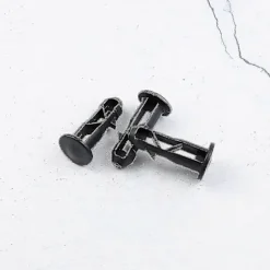 3 Par Hængselbolte Hængselstifter Til Skraldespands Låg Passer Til 240/120/100/60l Udendørs Affaldsspande, 65mm X 18mm, Sort Plastik