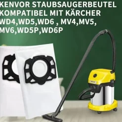 10 poser til Kärcher WD4 WD5 WD6 MV4 MV5 MV6 støvsugere - FX-