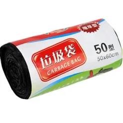 1 rulle 50*60cm skraldeposer i én farve tyk praktisk miljøvenlig Black