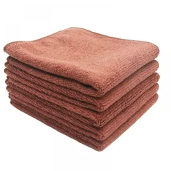 1 sæt rengøringsklude, brun, 25*25cm, 5 stk., Farve: Style1