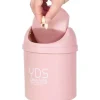20 stk. 13 cm Kreative Mini Skrivebords Skraldespand med Drejeligt Låg, Lille Sikker Affaldsspand, Plastik Affaldskurv, Velegnet til