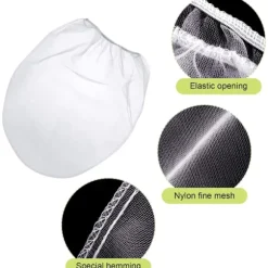 (5 Stk., 5 Gallon) Maling Si Pose Hvide Fine Mesh Filterposer Spand Elastisk Åbning Si Poser Hydroponisk Maling Filterpose til Maling Have