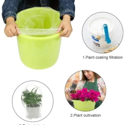 (5 Stk., 5 Gallon) Maling Si Pose Hvide Fine Mesh Filterposer Spand Elastisk Åbning Si Poser Hydroponisk Maling Filterpose til Maling Have