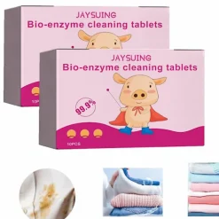2 stk. Bio-Enzym Rengørings-tabletter Multifunktionelle Bio-enzym Rengørings-tabletter Vaskemaskine Rengørings-tabletter Allround
