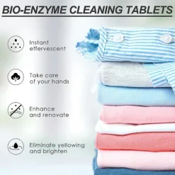 2 stk. Bio-Enzym Rengørings-tabletter Multifunktionelle Bio-enzym Rengørings-tabletter Vaskemaskine Rengørings-tabletter Allround