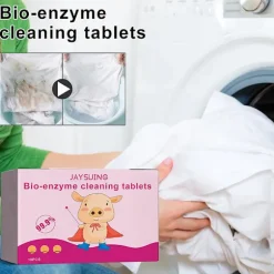 2 stk. Bio-Enzym Rengørings-tabletter Multifunktionelle Bio-enzym Rengørings-tabletter Vaskemaskine Rengørings-tabletter Allround