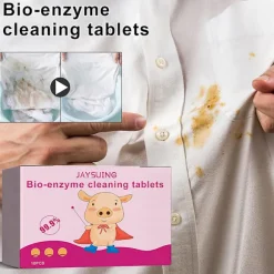 2 stk. Bio-Enzym Rengørings-tabletter Multifunktionelle Bio-enzym Rengørings-tabletter Vaskemaskine Rengørings-tabletter Allround