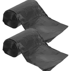 100 stk. Bærbare Toiletposer Camping Toiletposer Engangs Toiletposer Toiletposer Keramisk Bassinpose[D] Sort Black 60.00X50.00X0.01CM
