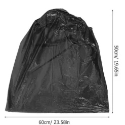 100 stk. Bærbare toiletposer Campingtoiletposer Engangstoiletposer Toiletposer Potteskålspose[D] Black 60.00X50.00X0.01CM