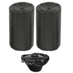 100 stk. Bærbare toiletposer Campingtoiletposer Engangstoiletposer Toiletposer Potteskålspose[D] Black 60.00X50.00X0.01CM