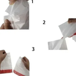 120 stk. 45cm*50cm Transparent Skraldepose med Snøre FOM