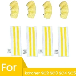 8 stk. dampmoppepuder til Karcher SC2 SC3 SC4 SC5 damprenser mikrofiber moppeklud sæt udskiftning P (FMY) As Shown