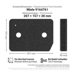 6 stk. Filter til T1 Tørretumbler 9164761 Udskiftningsdel til Tørretumblere Black