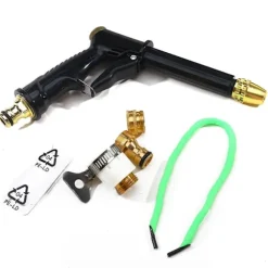 1/3/5 stk. højtryksvandpistol bilvask havevandingsslange dyse sprinkler skumkande vandhane fælles hurtigforbindelse Black 5pcs