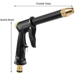 1/3/5 stk. højtryksvandpistol bilvask havevandingsslange dyse sprinkler skumkande vandhane fælles hurtigforbindelse Black 5pcs