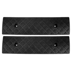 2 STK Kantstensrampe til indkørsel Kraftig tærskelrampe Bil Indkørsel Kantstensramper Tærskelrampe til biler Motorcykler Cykler og Kørestole Black 49.50X13.00X3.00CM | Fyndiq