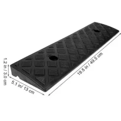 2 STK Kantstensrampe til indkørsel Kraftig tærskelrampe Bil Indkørsel Kantstensramper Tærskelrampe til biler Motorcykler Cykler og Kørestole Black 49.50X13.00X3.00CM | Fyndiq