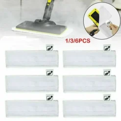 1/3/6 stk. Karcher Sc1 Sc2 Sc3 Sc4 Sc5 Damprengøringsmoppe Terrycloths Gulvfliser Sæt