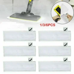 1/3/6 stk. Karcher Sc1 Sc2 Sc3 Sc4 Sc5 Damprenser Mop Terry Klude Gulv Puder Sæt