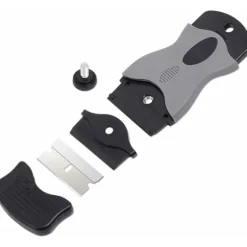 2 STK Keramisk Kogepladeskraber med 10 Plastskrabere + 10 Metalklinger, Keramisk Kogepladeskraber til Fjernelse af Etiketter, Sort