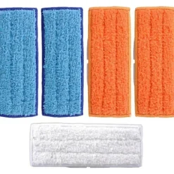 5 STK Klude til 240, Genanvendelige Udskiftningsklude i Mikrofiber, (med Gulvmoppeklude, Våd Fejning og Tør Fejning)