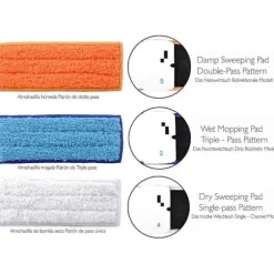 5 STK Klude til 240, Genanvendelige Udskiftningsklude i Mikrofiber, (med Gulvmoppeklude, Våd Fejning og Tør Fejning)