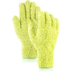 2 stk. Mikrofiber Støvehandsker til Mænd og Kvinder, Køkken, Hus, Persienner, Planter, Vinduer, Spejle, Lamper, Bilvask Yellow