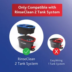 2 stk. moppehoveder, kompatibel med O-Cedar EasyWring RinseClean (Tilbehør ikke inkluderet)
