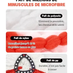 3 stk. moppehoveder til mopper, kompatible med Vileda Turbo EasyWring og Clean - Enkelt mikrofiber moppeudskiftning med frynser til Vileda