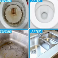 10 stk. pimpsten toiletbørste med ekstra langt håndtag, til rengøring af kalkaflejringer i køkken og bad