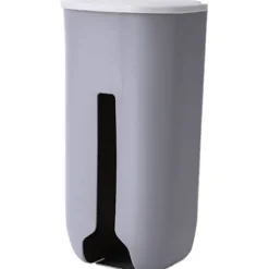 2 stk. Plastikpose Dispenser, Plastikposeholder, Vægmonteret Plastikpose Organizer, Skraldepose Dispenser kompatibel Køkken (Grå, 26,2*12,7*9cm)