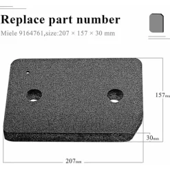 3 stk. serie tørretumblerfilter erstatning for 9164761 til tørretumbler varmepumpefiltermåtte til ACTIVE TDB230WP TCE530WP, osv.