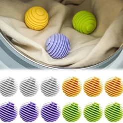 3 Stk Silikone Magic Vasketøj Bolde Tøj Hårrengøringsværktøj Yellow