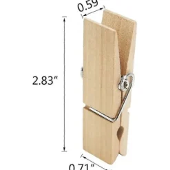 40 stk. store træ-tøjklemmer, 7,2 cm lange 1,8 cm brede, robuste og solide tøjklemmer