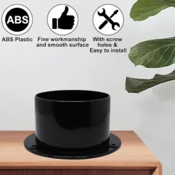 2 stk. Stærke ventilationskanalflanger i plast, egnet til tørretumbler